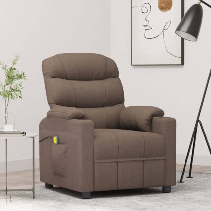 Fauteuil de massage Taupe Tissu