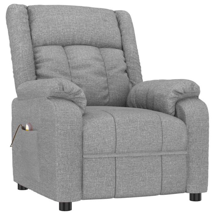 Fauteuil de massage Gris clair Tissu – Image 2