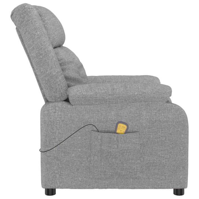 Fauteuil de massage Gris clair Tissu – Image 4