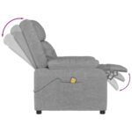Fauteuil de massage Gris clair Tissu – Image 5