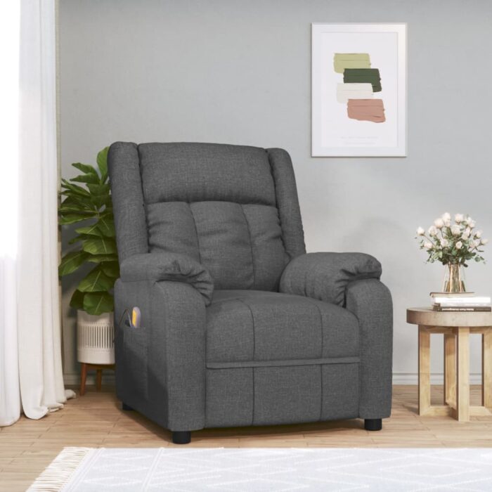 Fauteuil de massage Gris foncé Tissu – Image 1