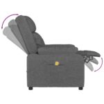 Fauteuil de massage Gris foncé Tissu – Image 5