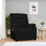 Fauteuil de massage Noir Tissu