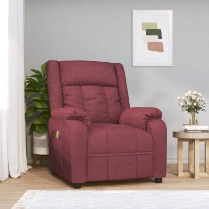 Fauteuil de massage Rouge bordeaux Tissu
