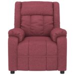 Fauteuil de massage Rouge bordeaux Tissu – Image 3