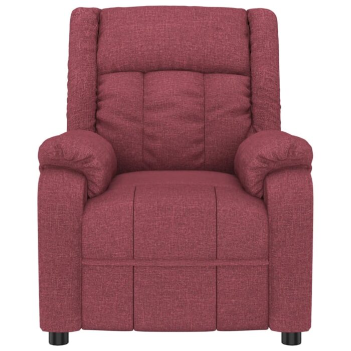 Fauteuil de massage Rouge bordeaux Tissu – Image 3