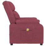 Fauteuil de massage Rouge bordeaux Tissu – Image 4
