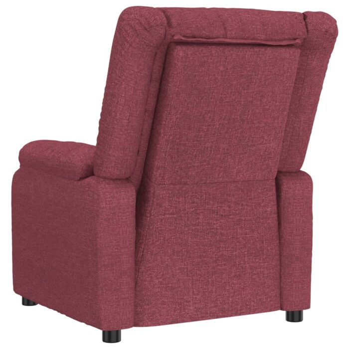 Fauteuil de massage Rouge bordeaux Tissu – Image 6