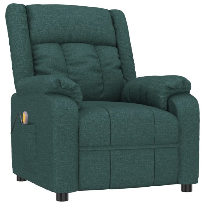 Fauteuil de massage Vert foncé Tissu – Image 2