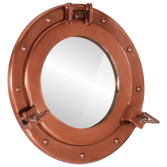 VID357856_1.jpg Miroir en forme de hublot mural Ø30 cm aluminium et verre – Image 1