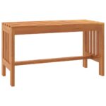Banc de jardin 80 cm bois massif d'eucalyptus – Image 2