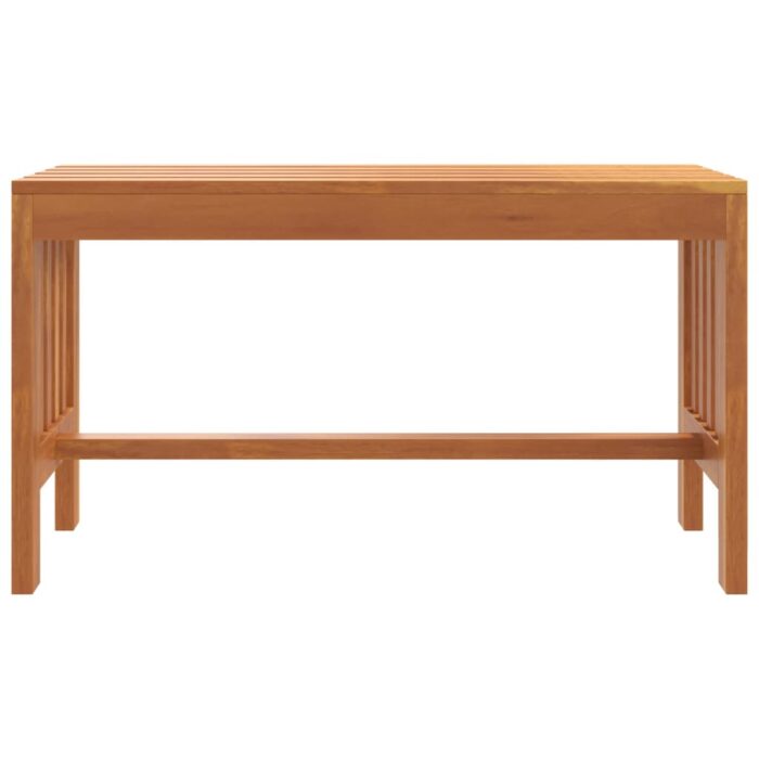 Banc de jardin 80 cm bois massif d'eucalyptus – Image 3