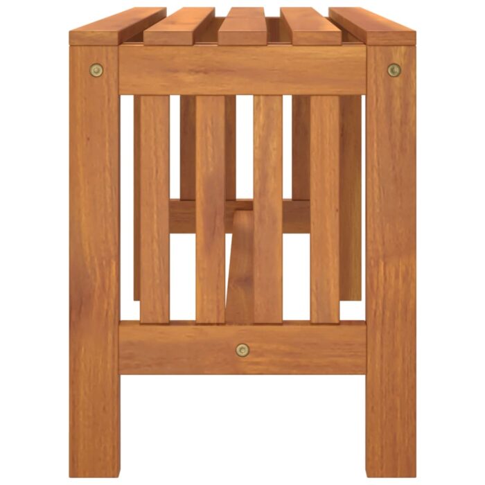 Banc de jardin 80 cm bois massif d'eucalyptus – Image 4