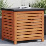 Boîte de rangement de jardin 60x50x55 cm bois d'eucalyptus