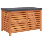 Boîte de rangement de jardin 60x50x55 cm bois d'eucalyptus – Image 2