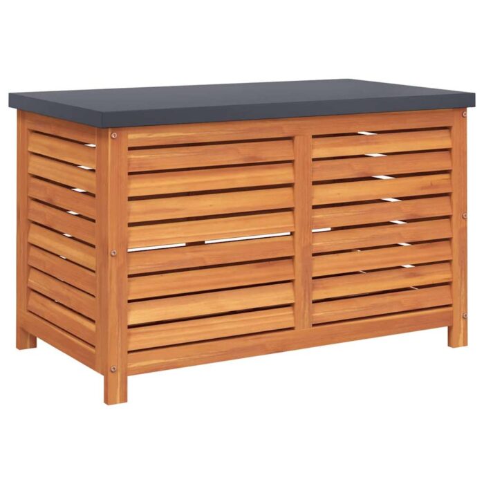 Boîte de rangement de jardin 60x50x55 cm bois d'eucalyptus – Image 2