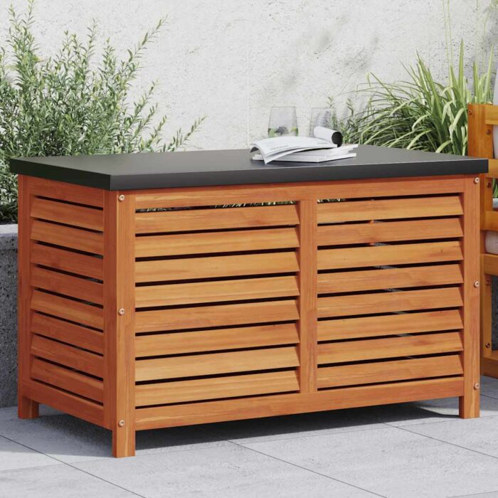 Boîte de rangement de jardin 60x50x55 cm bois d'eucalyptus – Image 3
