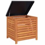 Boîte de rangement de jardin 60x50x55 cm bois d'eucalyptus – Image 7