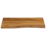 Dessus de table 90x60x3,8 cm bord vivant bois massif manguier – Image 3