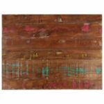 Dessus de table 80x60x3,8 cm rectangulaire bois massif récupéré