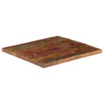 Dessus de table 70x70x3,8 cm carré bois massif de récupération – Image 2