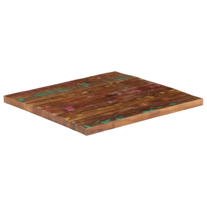 Dessus de table 70x70x3,8 cm carré bois massif de récupération – Image 2