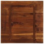 Dessus de table 70x70x3,8 cm carré bois massif de récupération – Image 5