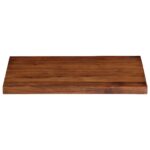 Dessus de table 80x60x2,5cm rectangulaire bois massif récupéré – Image 3