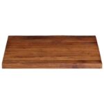 Dessus de table 70x70x2,5 cm carré bois massif de récupération – Image 3