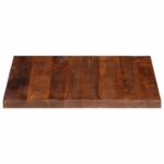 Dessus de table 70x70x2,5 cm carré bois massif de récupération – Image 4