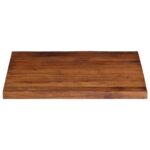 Dessus de table 80x80x2,5 cm carré bois massif de récupération – Image 3