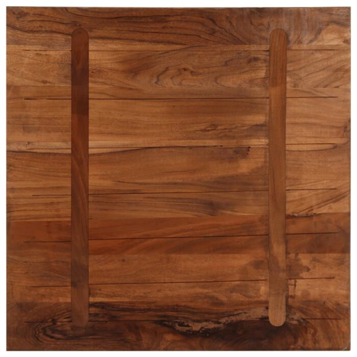 Dessus de table 80x80x2,5 cm carré bois massif de récupération – Image 5