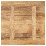 Dessus de table 40x40x2,5 cm carré bois massif manguier – Image 5