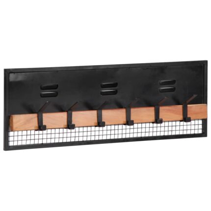 Porte-manteaux mural 90x11x30 cm bois massif de manguier