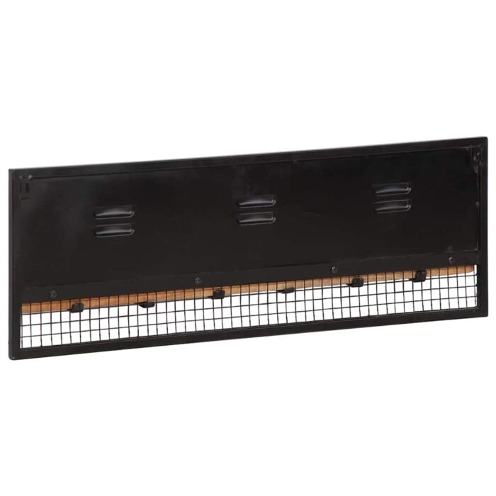 Porte-manteaux mural 90x11x30 cm bois massif de manguier – Image 3