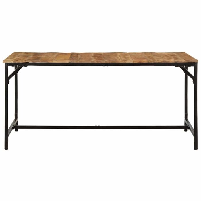 Table à manger 160x80x75 cm bois de manguier massif brut – Image 2