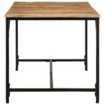 Table à manger 160x80x75 cm bois de manguier massif brut – Image 3