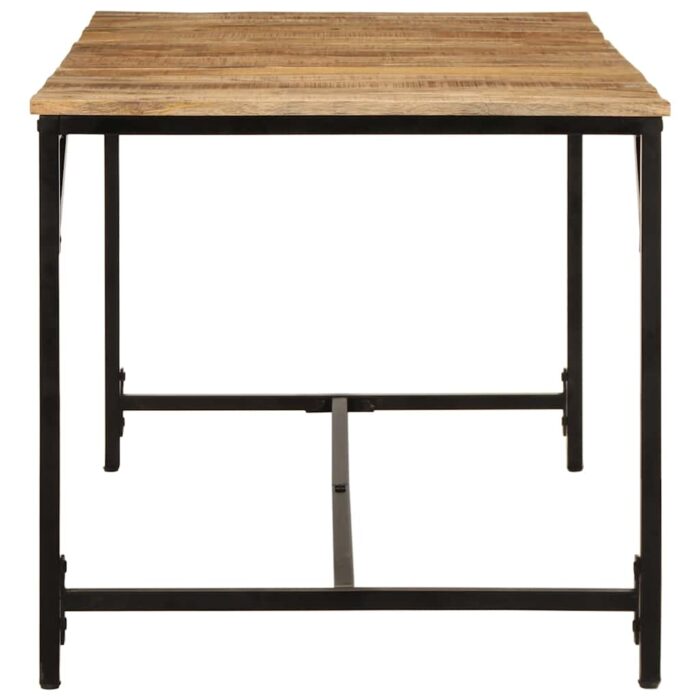 Table à manger 160x80x75 cm bois de manguier massif brut – Image 3