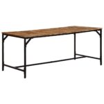 Table à manger 180x90x75 cm bois de manguier massif brut
