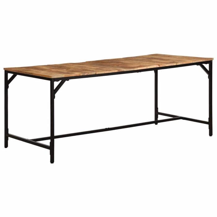 Table à manger 180x90x75 cm bois de manguier massif brut – Image 10