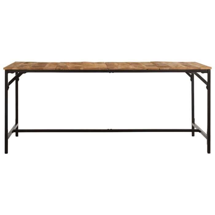 Table à manger 180x90x75 cm bois de manguier massif brut – Image 2