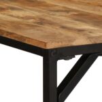 Table à manger 180x90x75 cm bois de manguier massif brut – Image 5
