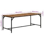 Table à manger 180x90x75 cm bois de manguier massif brut – Image 9