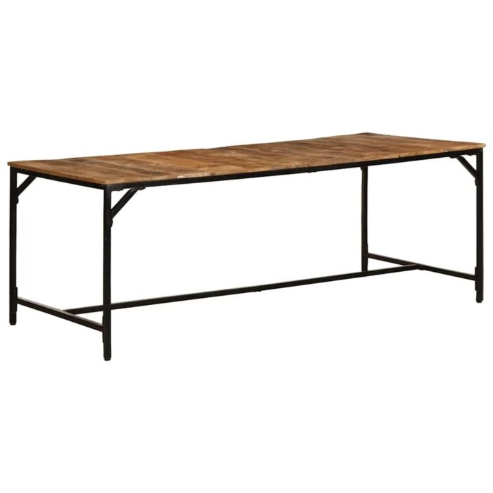 Table à manger 200x100x75 cm bois de manguier massif brut – Image 1