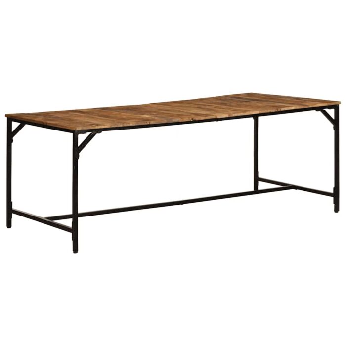 Table à manger 200x100x75 cm bois de manguier massif brut – Image 10