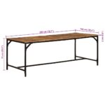 Table à manger 200x100x75 cm bois de manguier massif brut – Image 9