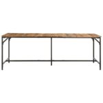 Table à manger 220x90x75 cm bois de manguier massif brut – Image 2