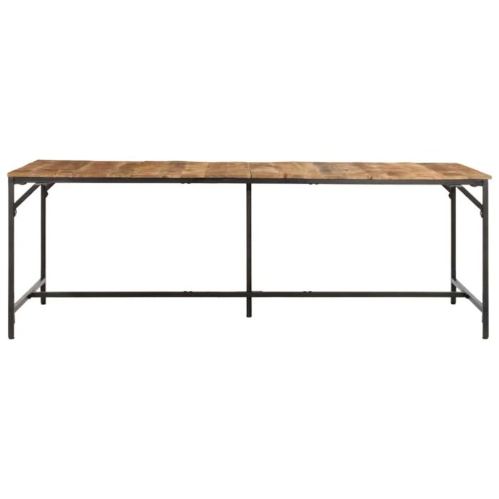 Table à manger 220x90x75 cm bois de manguier massif brut – Image 2
