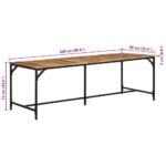 Table à manger 220x90x75 cm bois de manguier massif brut – Image 9