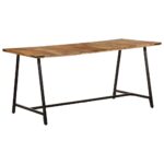 Table à manger 160x80x75 cm bois de manguier massif – Image 10
